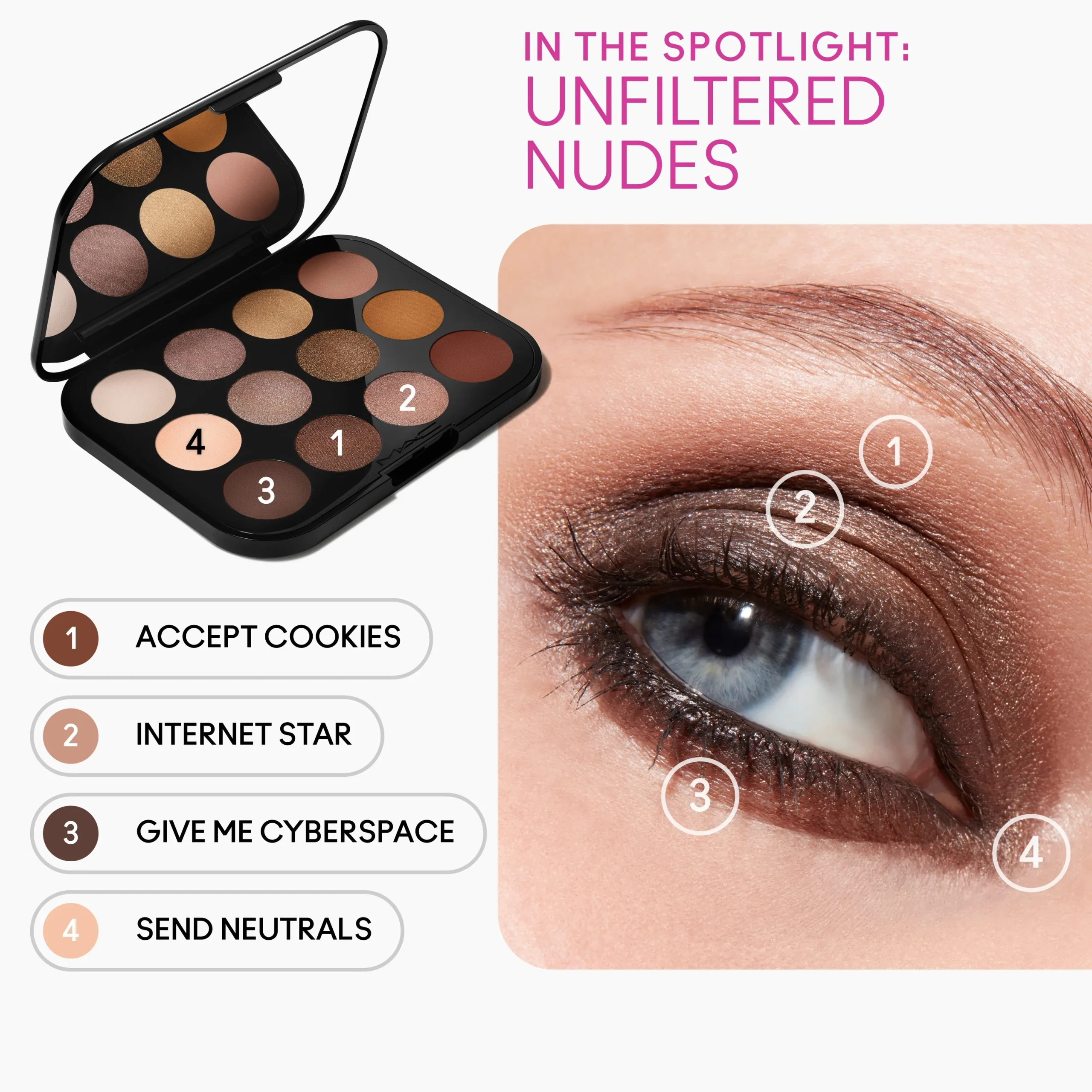 Connect In Colour Eye Shadow Palette: Unfiltered Nudes - Image 3