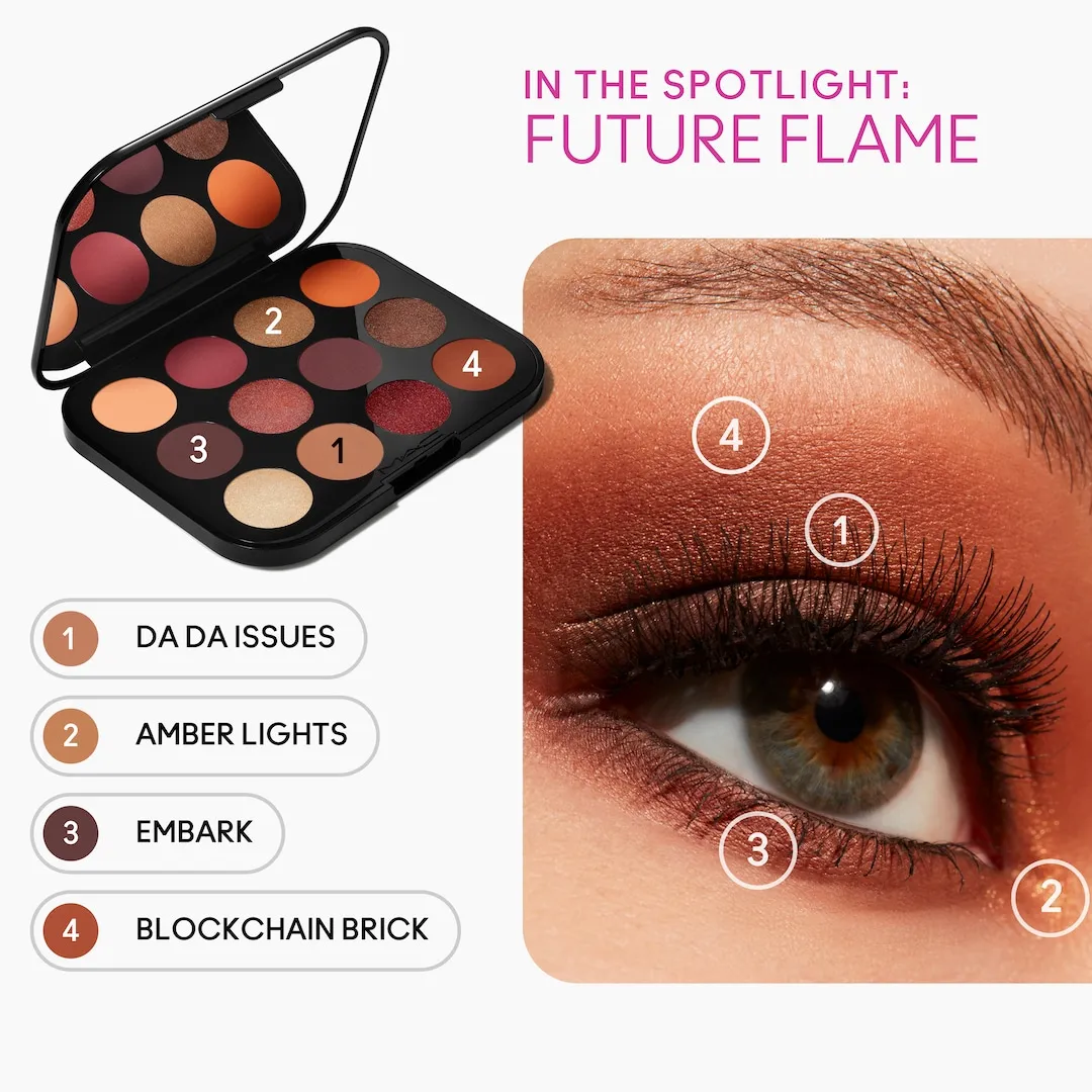 Connect In Colour Eye Shadow Palette: Future Flame - Image 3